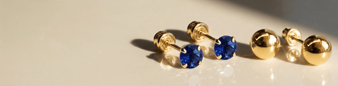10K Korean Screw Back Earrings