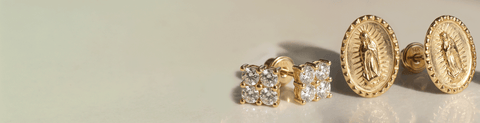 14K Korean Screw Back Earrings