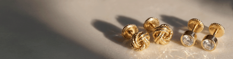 18K Spanish Screw Back Earrings