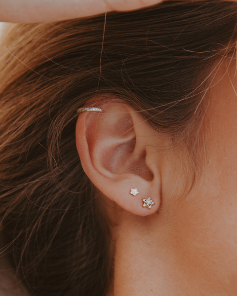 10K Ball Screw Back Earrings