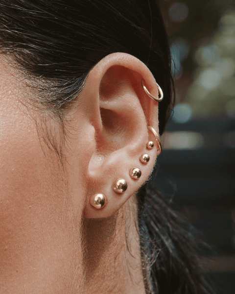14K Spanish Screw Back Earrings