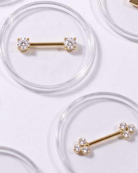 14K Nipple Piercings