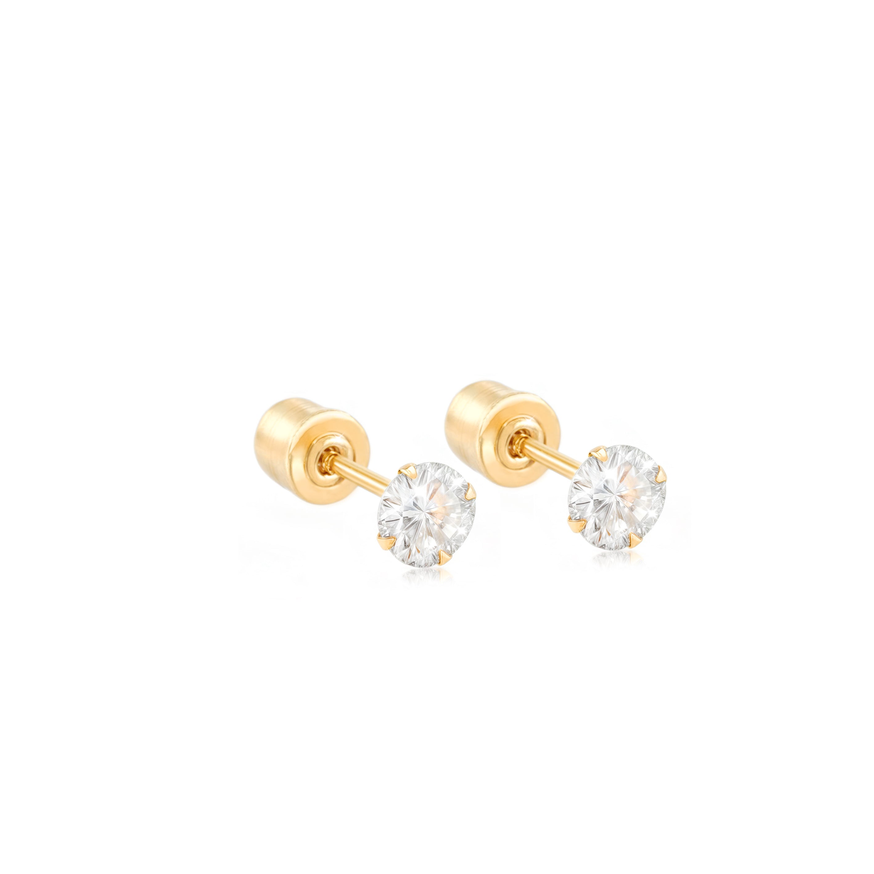 14k Gold-Cubic Zirconia Earrings