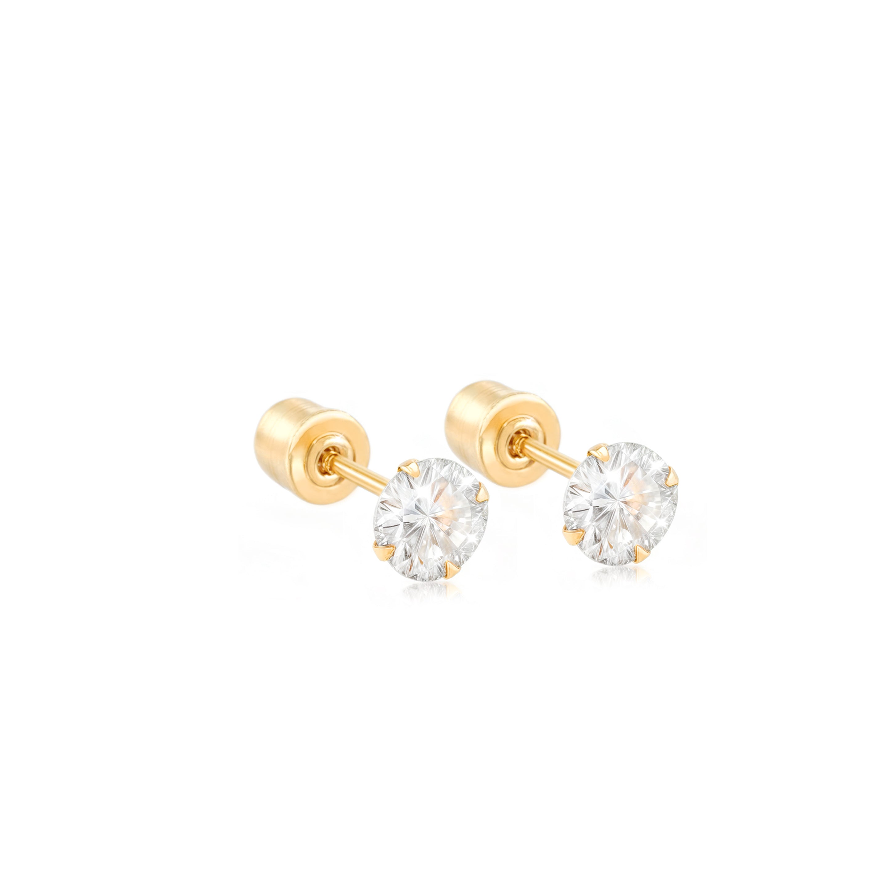 14k Gold-Cubic Zirconia Earrings