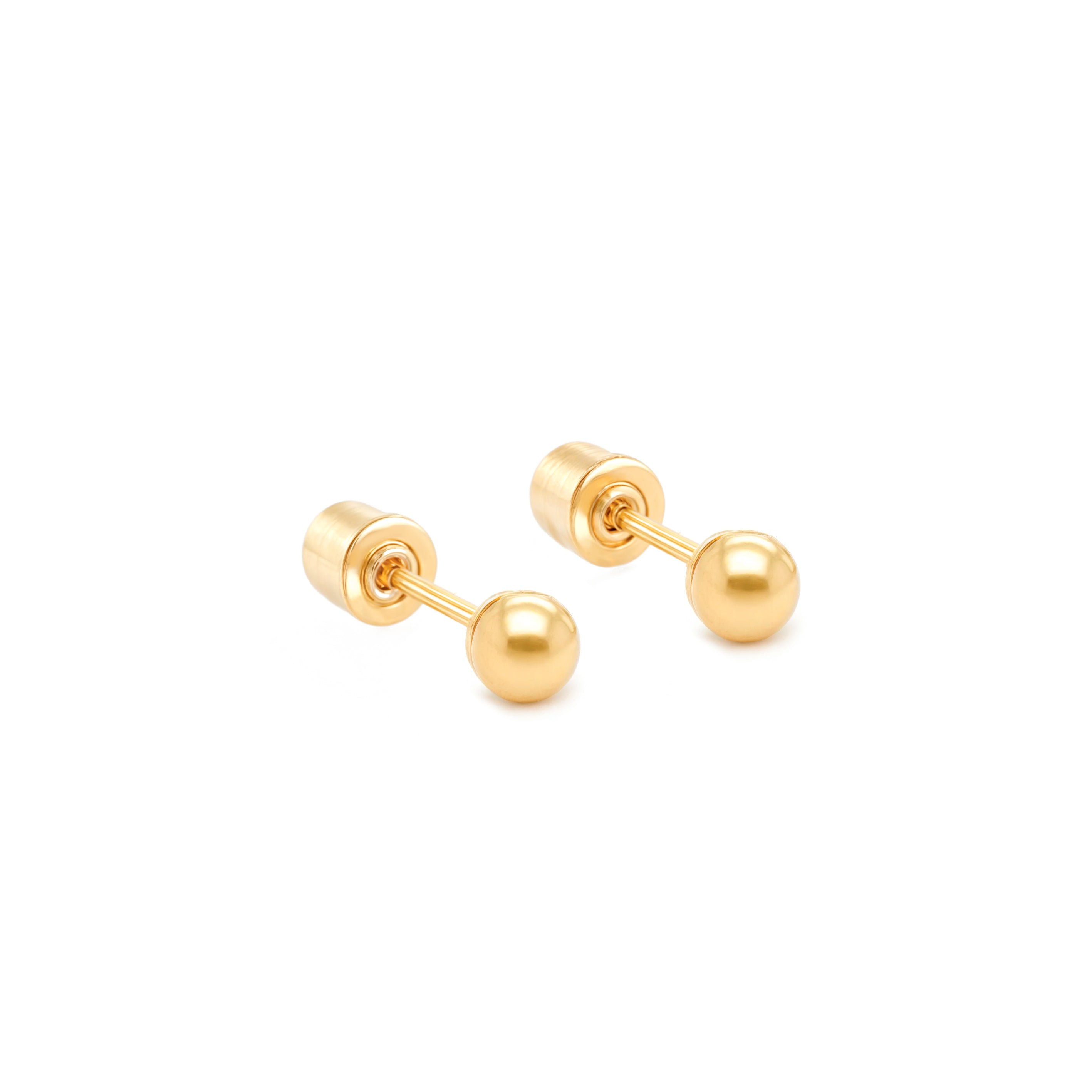 14k Gold - Ball Earrings