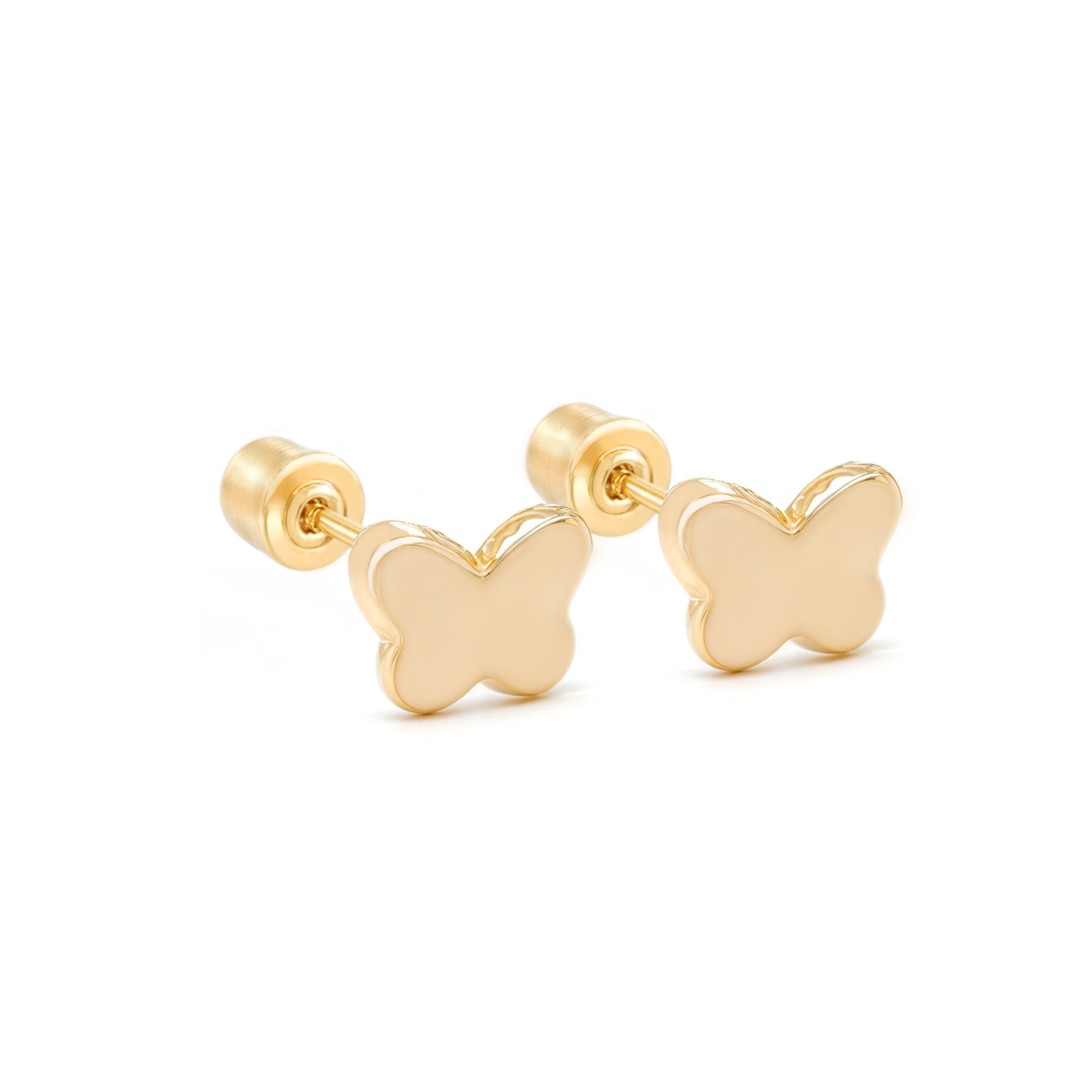 14k Gold-Gold Butterfly Earrings