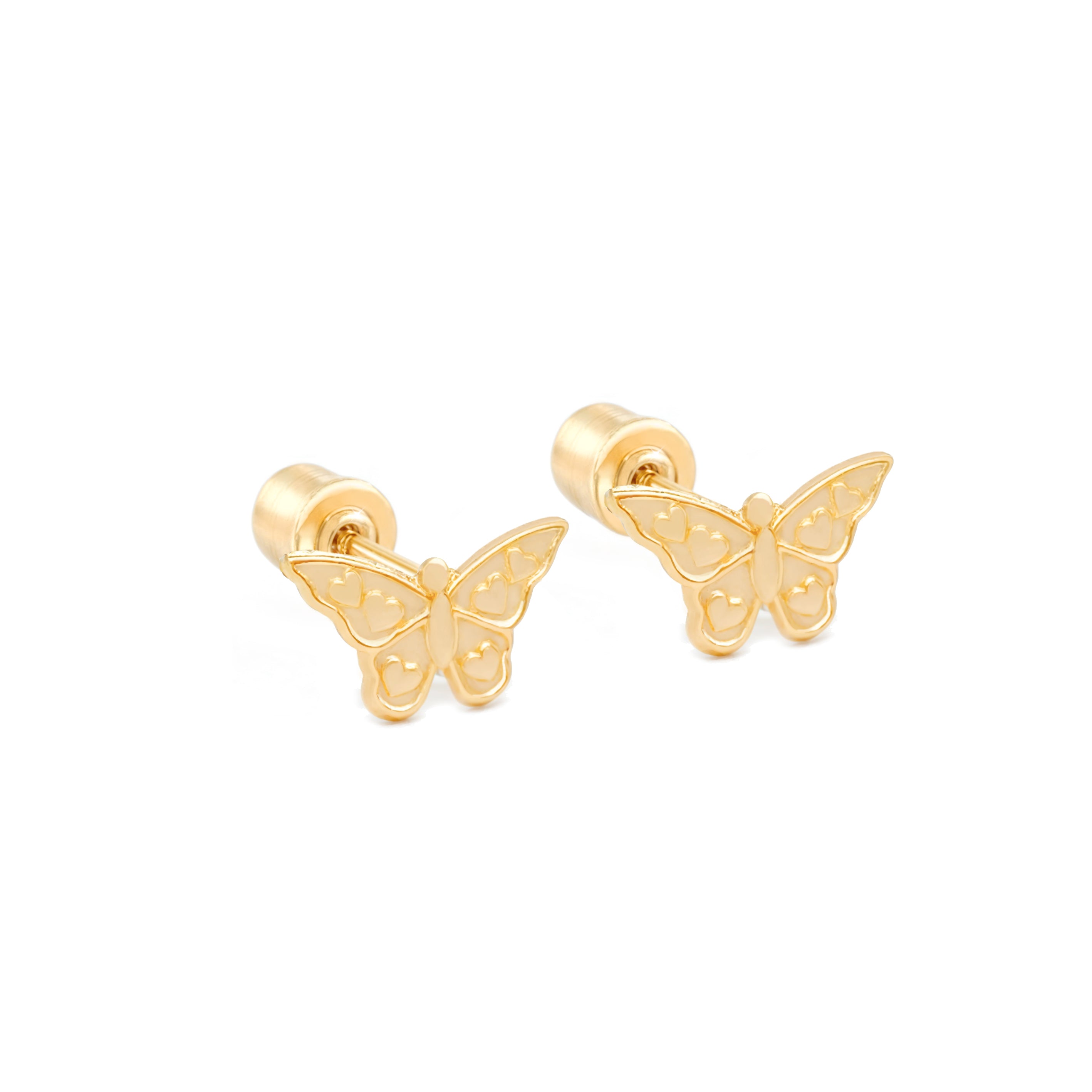 14k Gold-Love Butterfly Earrings