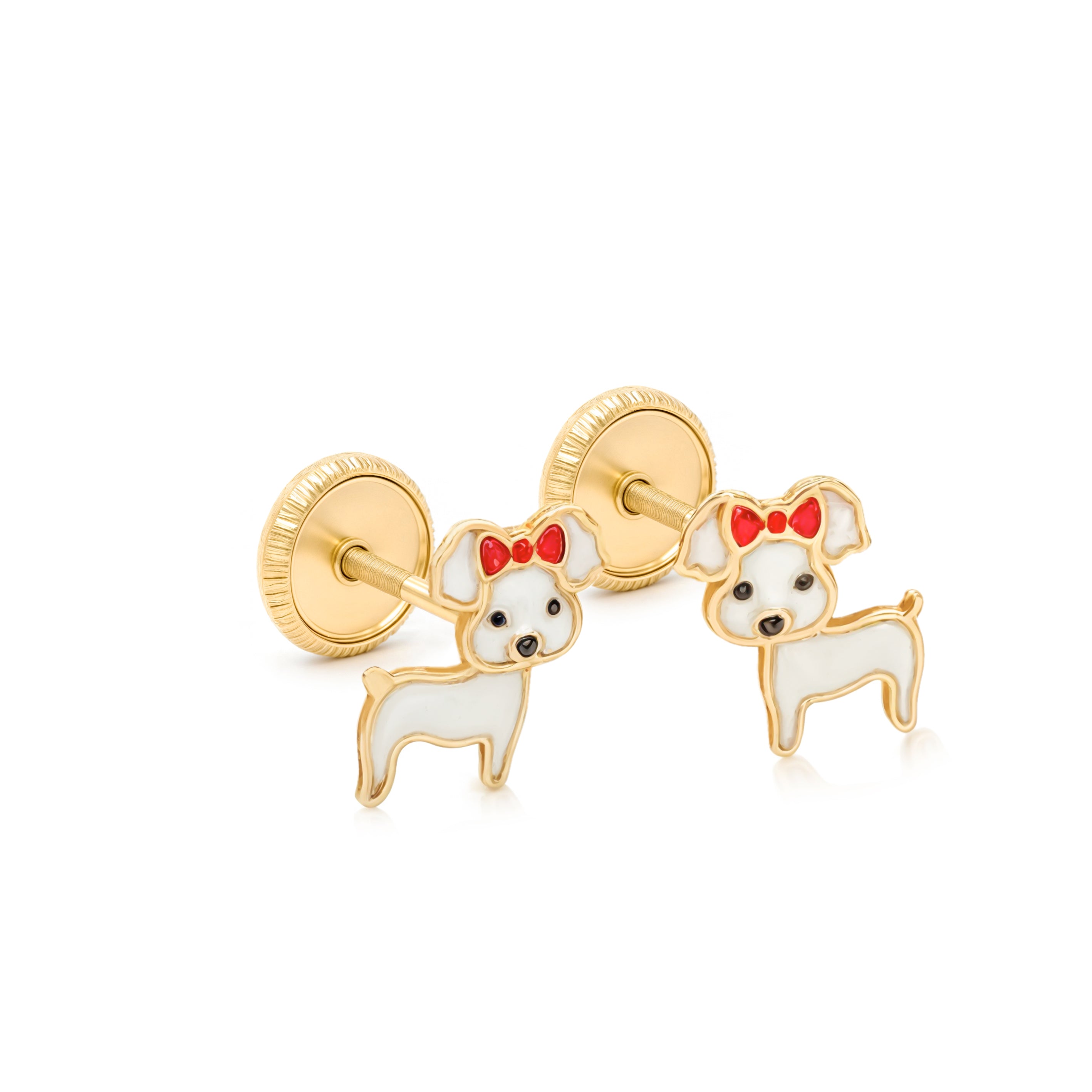 14k Gold-Baby Dog Enamel