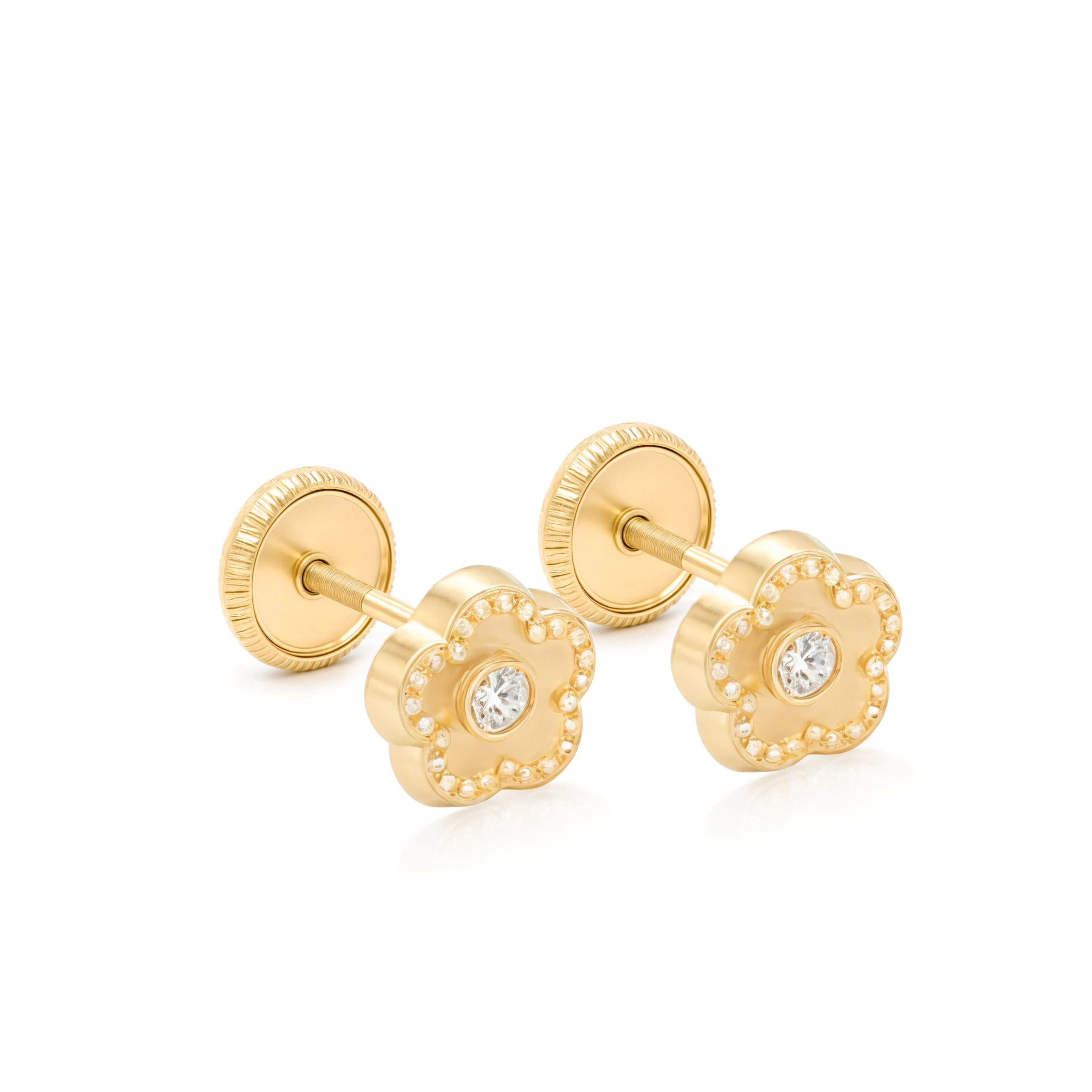 14k Gold-Flower Peite