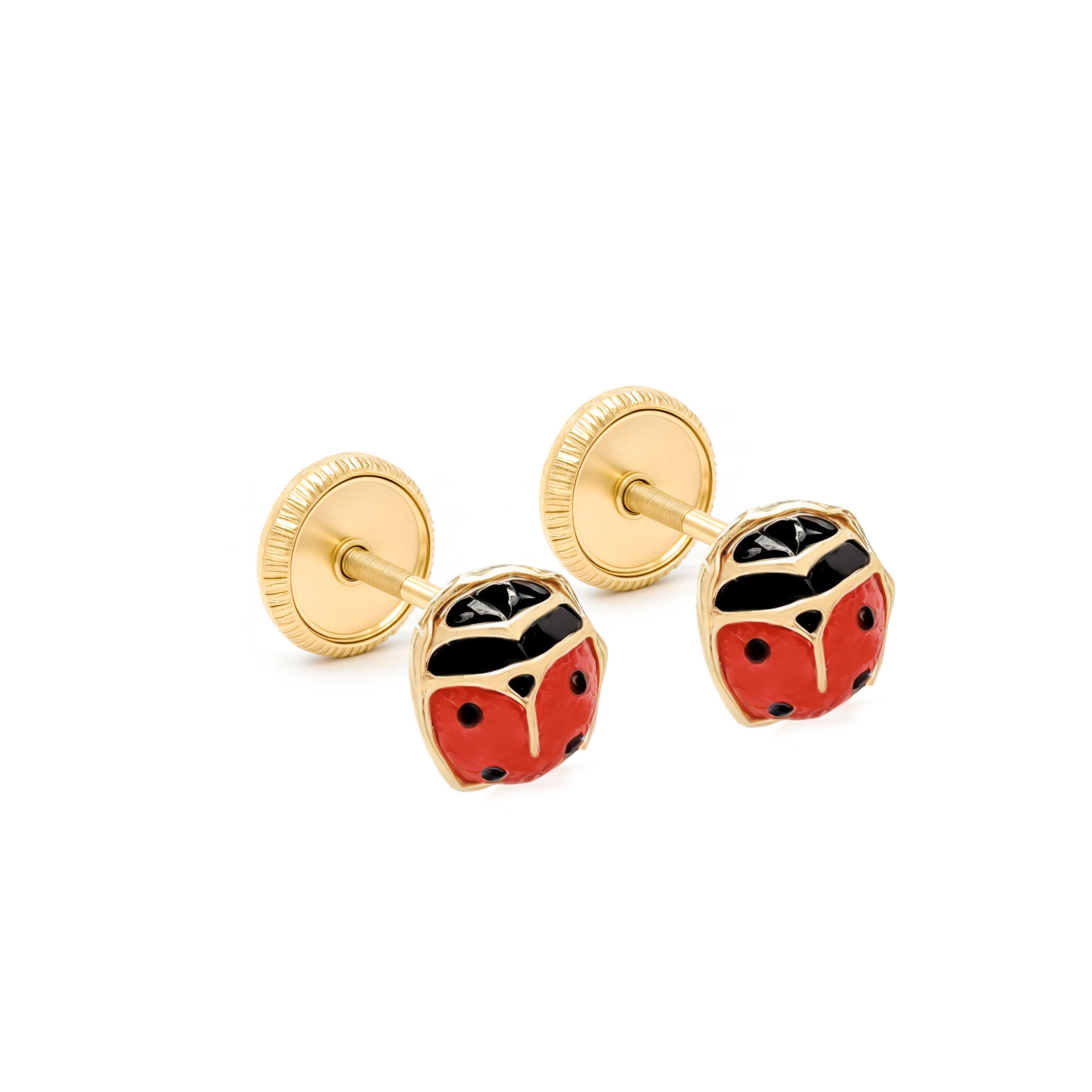 14k Gold-Lady Bug Enamel Spanish